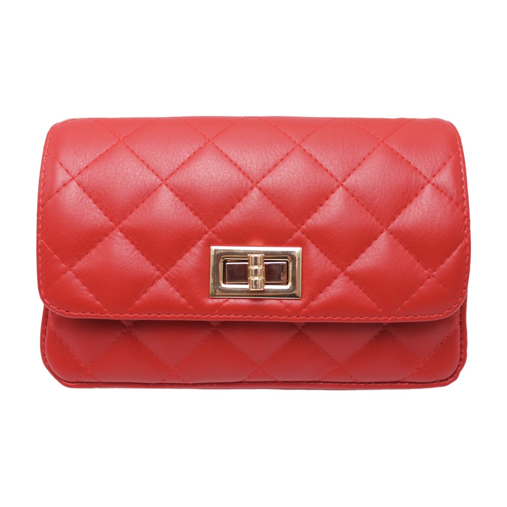Quilted Shoulder Bag -Made in Italy- Quilted Shoulder Bag -Made in Italy-
