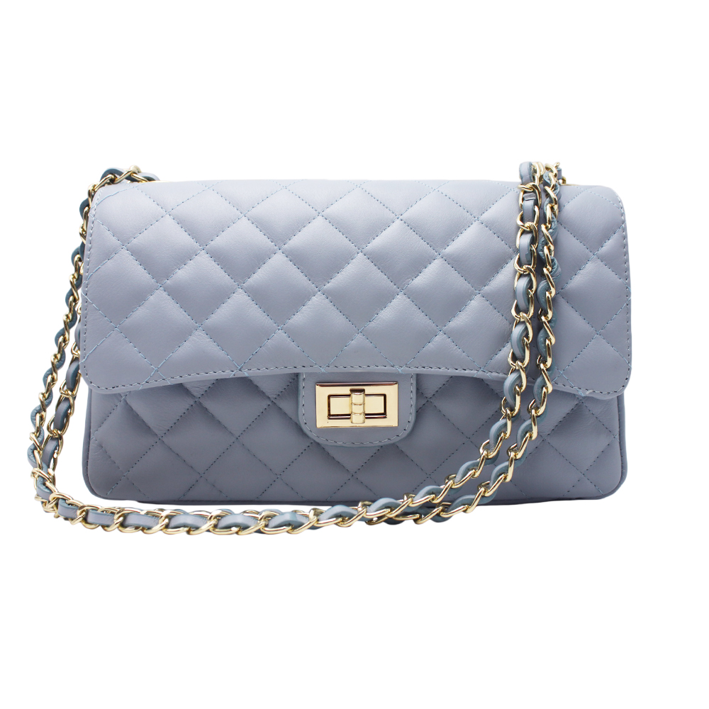 Quilted Leather Bag -Made in Italy- Quilted Leather Bag -Made in Italy-