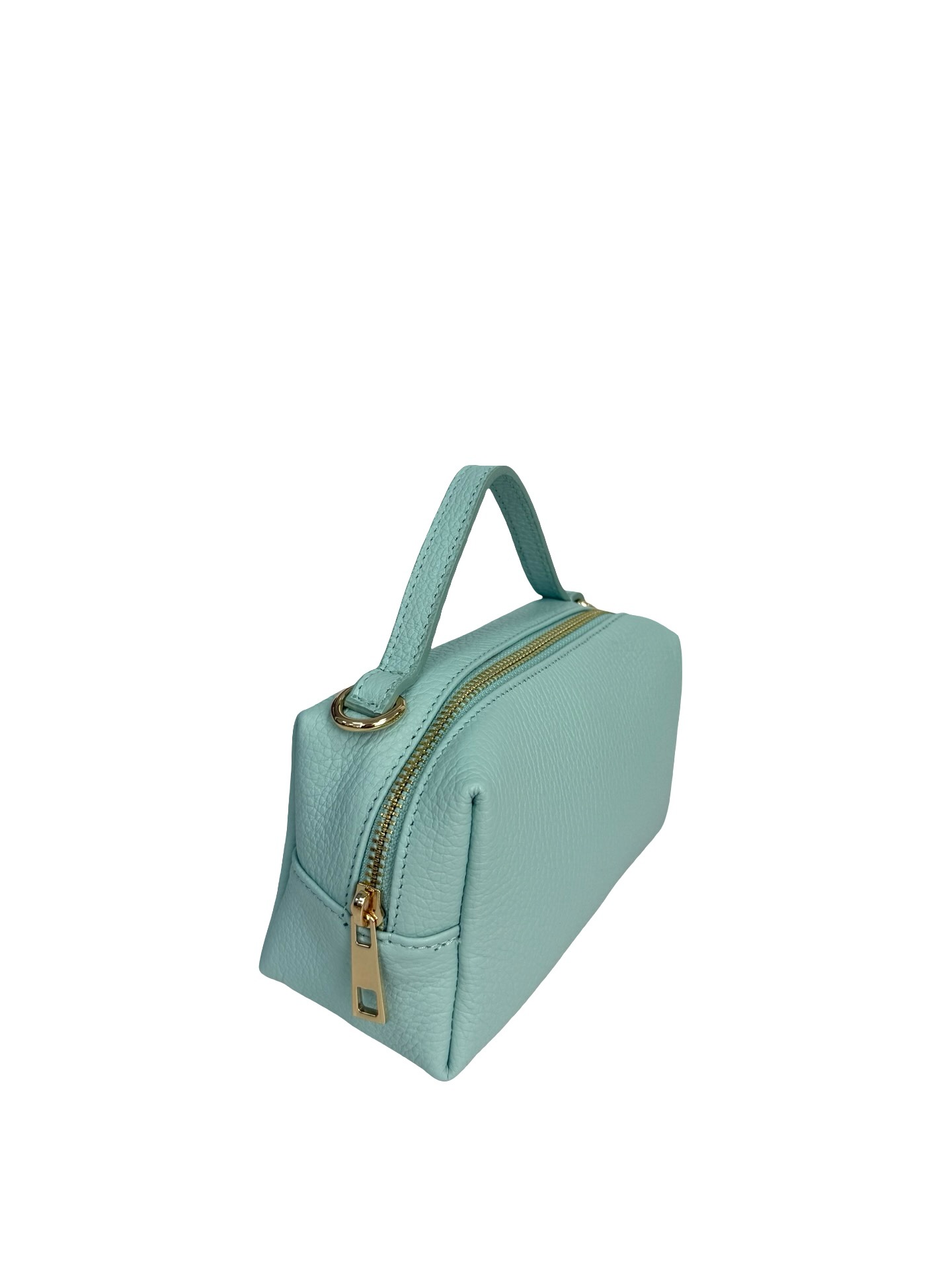 Mini Borsa in Vera Pelle con Manico e Tracolla a Catena -Made in Italy-