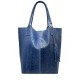 Shopper Bag in Python Effect Leather -Made in Italy-