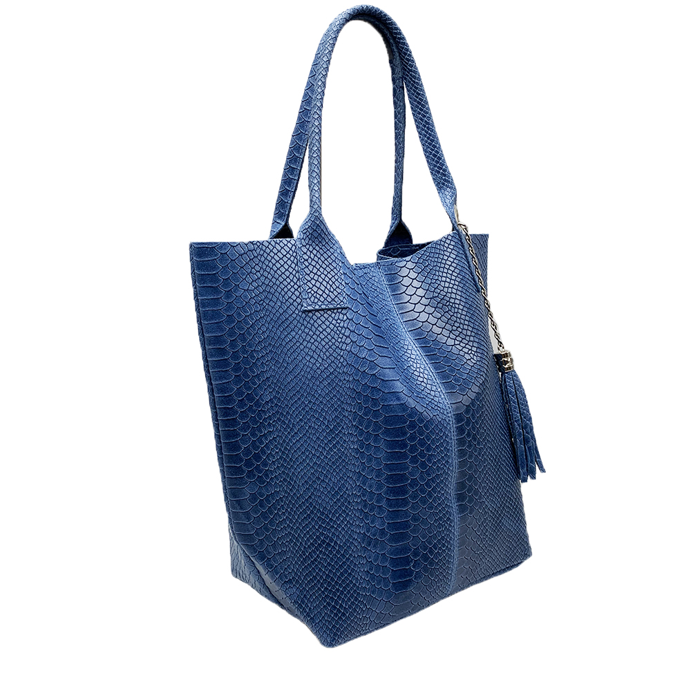 Shopper Bag in Python Effect Leather -Made in Italy- Shopper Bag in Python Effect Leather -Made in Italy-