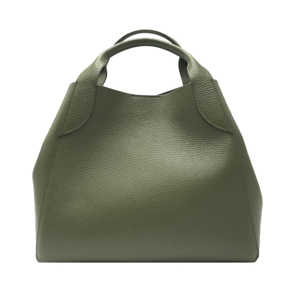 Leather Bag with Double Handle -Made in Italy- Leather Bag with Double Handle -Made in Italy-