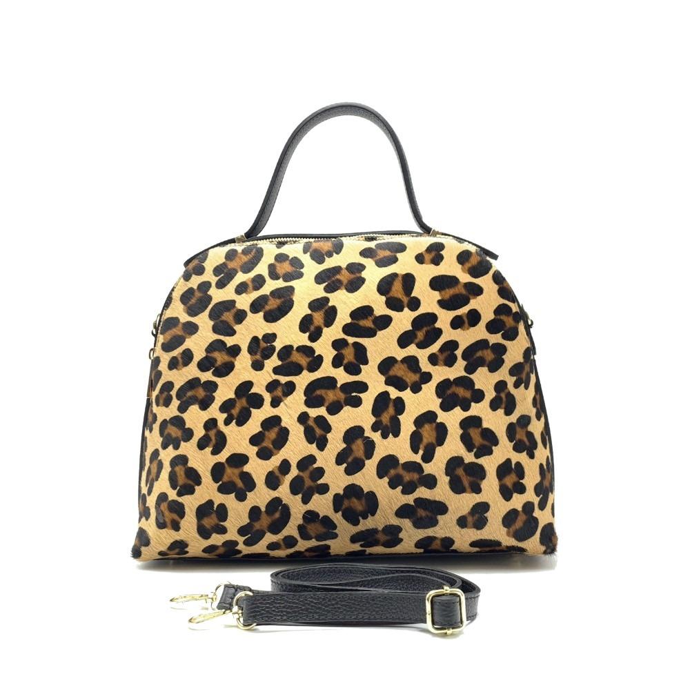 Leather Handbag in Cavallino -Made in Italy- Leather Handbag in Cavallino -Made in Italy-