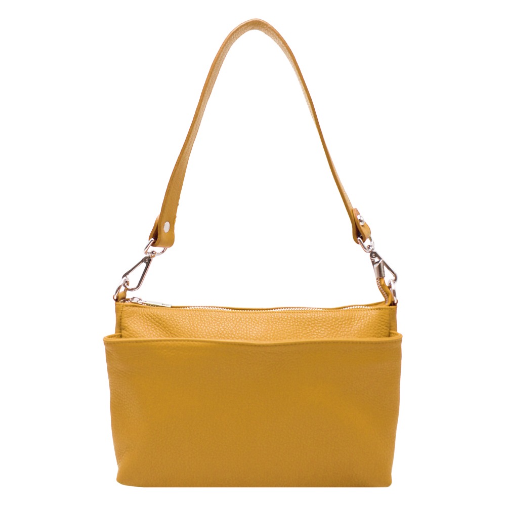 Shoulder Bag with Pockets -Made in Italy- Shoulder Bag with Pockets -Made in Italy-