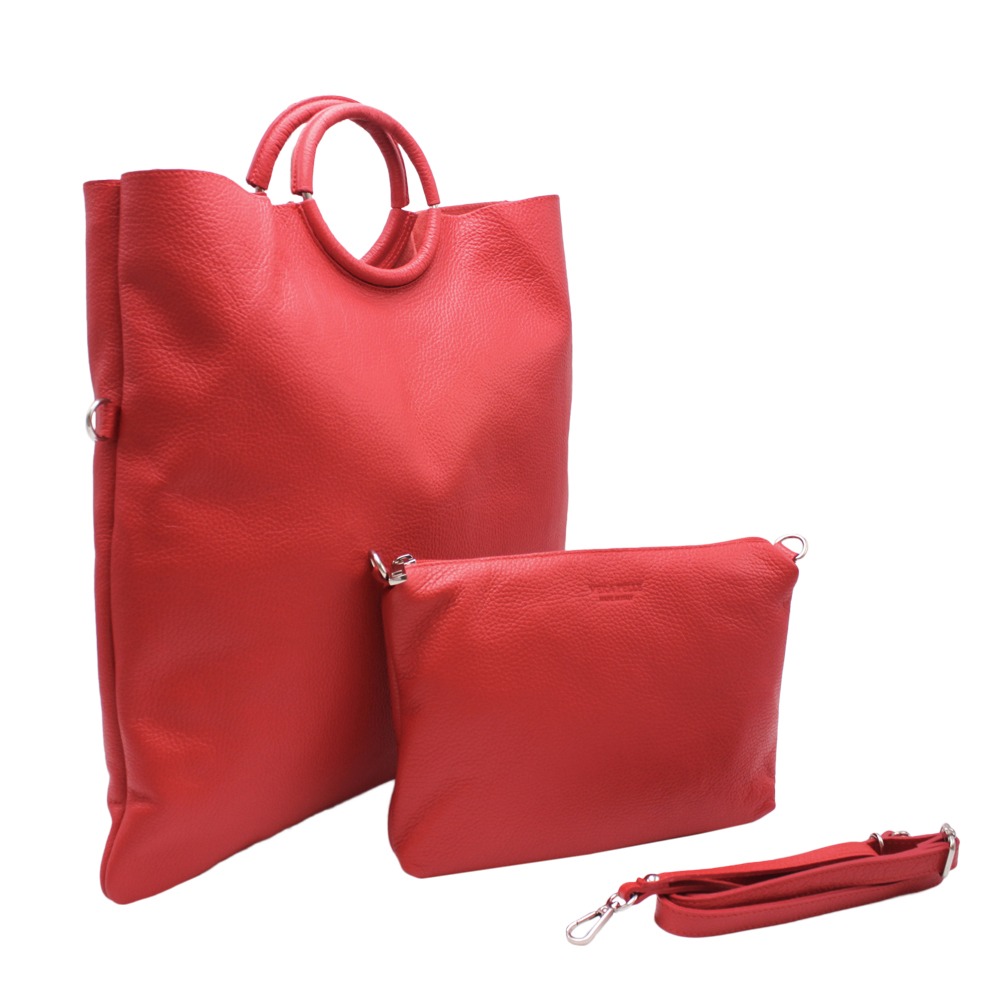 Soft Bag with Round Handles -Made in Italy- Soft Bag with Round Handles -Made in Italy-