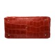 Croco Effect Leather Handbag -Made in Italy-