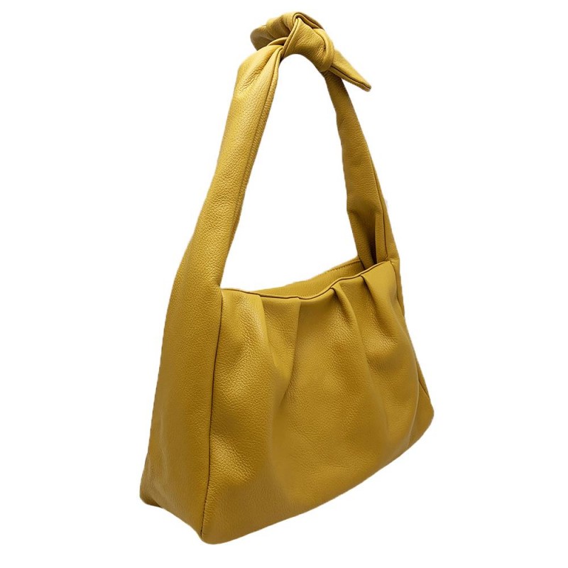 Soft Leather Shoulder Bag -Made in Italy-