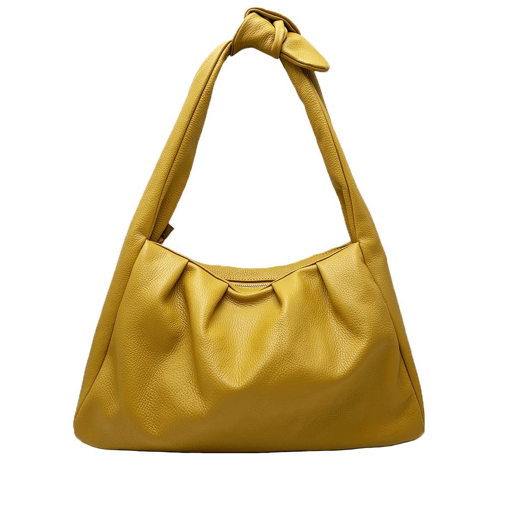 Soft Leather Shoulder Bag -Made in Italy- Soft Leather Shoulder Bag -Made in Italy-