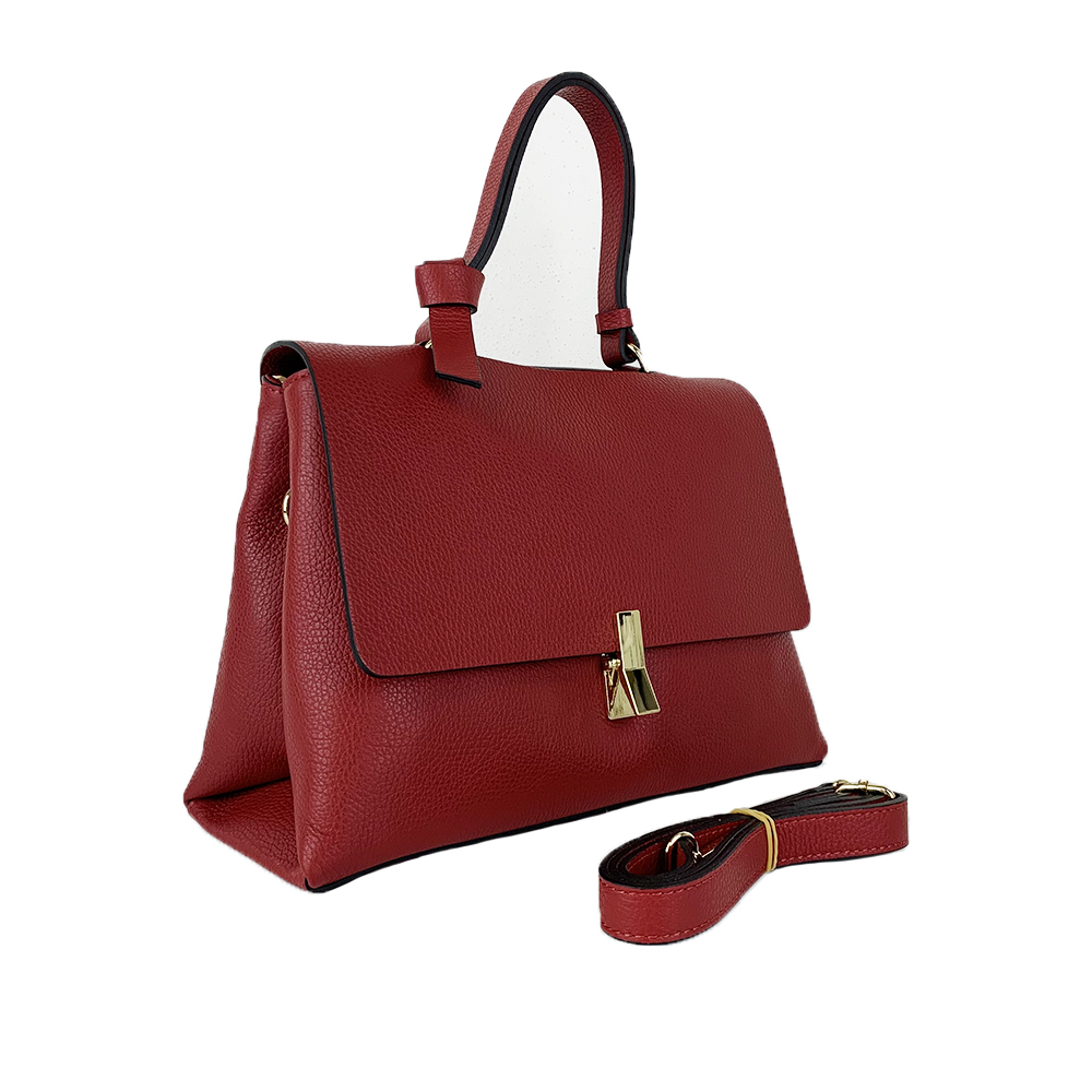 Elegant Leather Handbag -Made in Italy- Elegant Leather Handbag -Made in Italy-