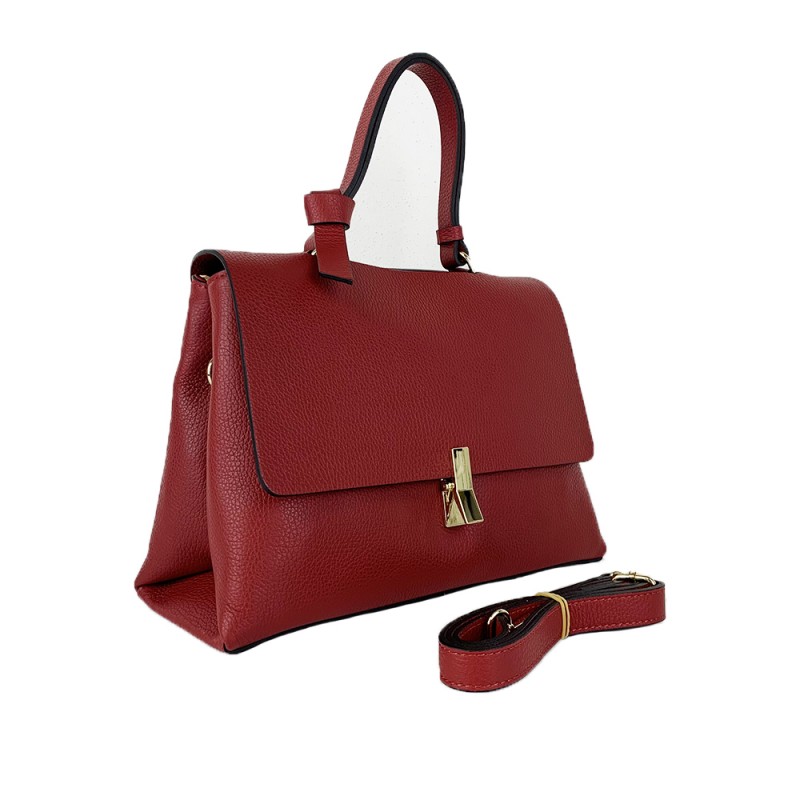 Elegant Leather Handbag -Made in Italy-