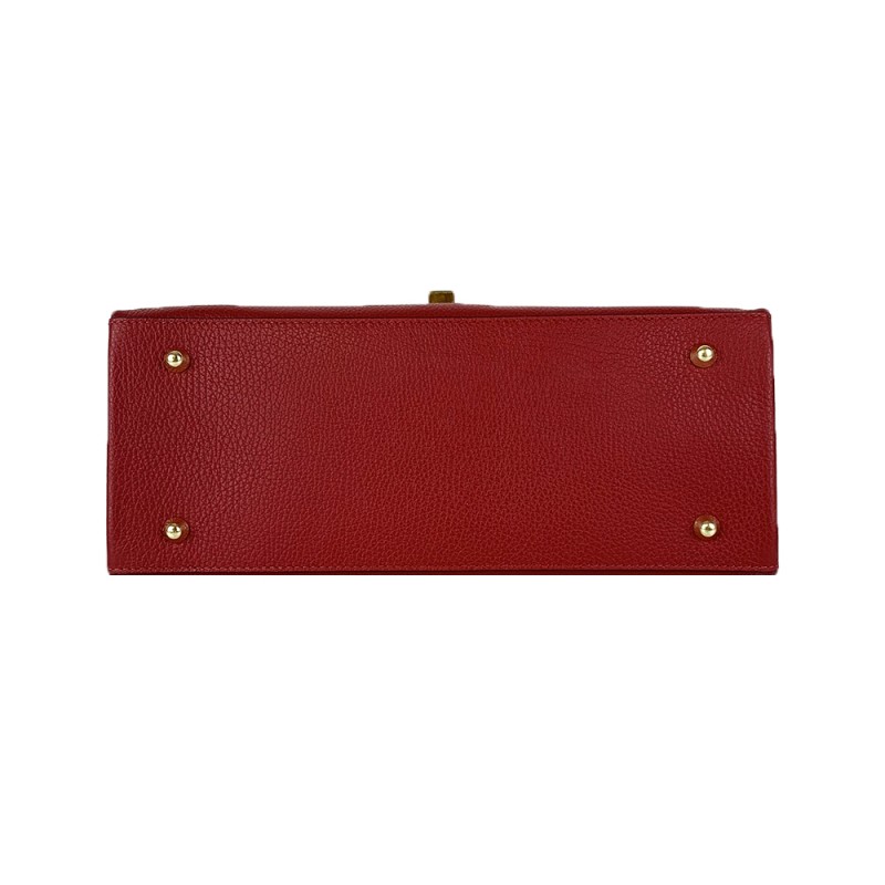 Elegant Leather Handbag -Made in Italy-