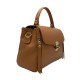 Leather Bag with Side Zippers -Made in Italy-