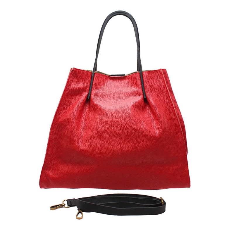 Handmade Leather Shopping Bag -Made in Italy-