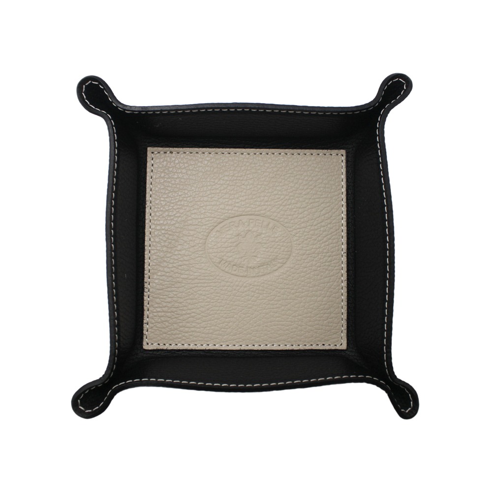 Leather Square Tray -Made in Italy- Leather Square Tray -Made in Italy-
