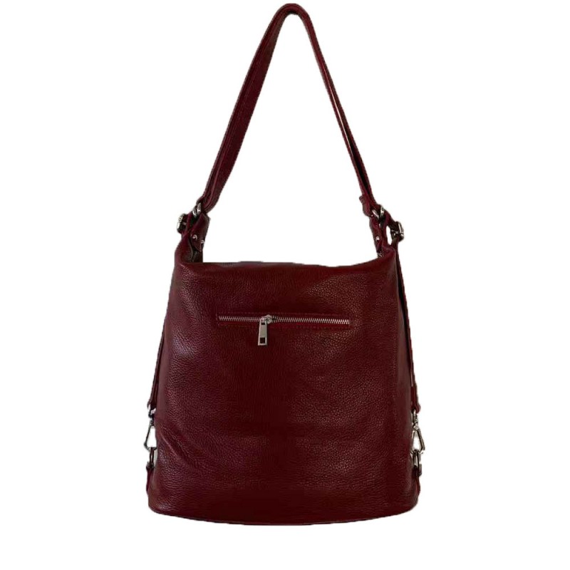 Leather Shoulder Bag / Backpack -Made in Italy-