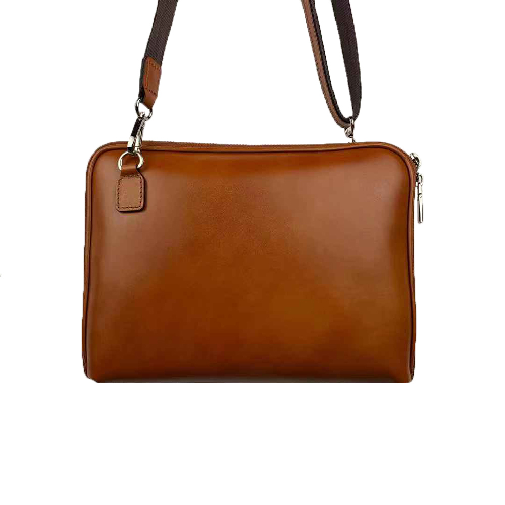 Leather Shoulder Bag -Made in Italy- Leather Shoulder Bag -Made in Italy-
