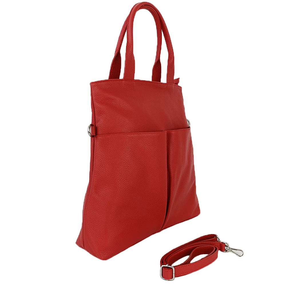 Leather Shopper Bag -Made in Italy- Leather Shopper Bag -Made in Italy-