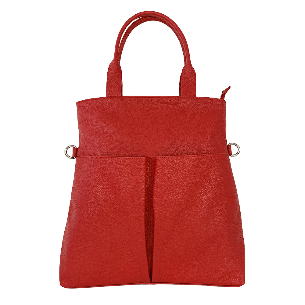 Leather Shopper Bag -Made in Italy- Leather Shopper Bag -Made in Italy-