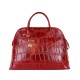 Croco Print Handbag with Pendant -Made in Italy-