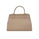 Leather Handbag with Flap -Made in Italy-