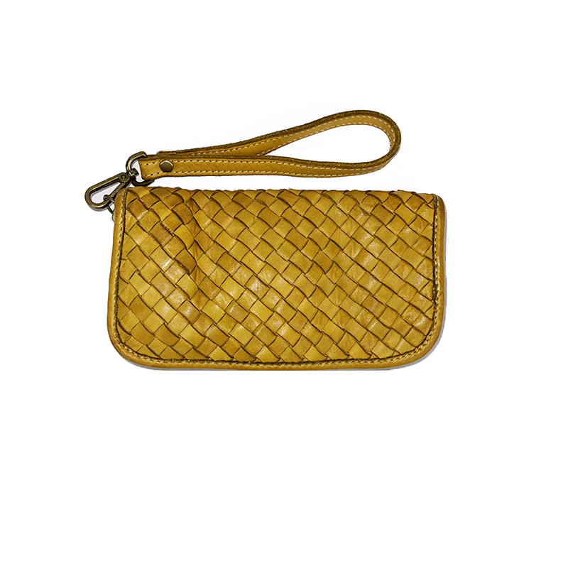 Mini Clutch Bag in Braided Leather -Made in Italy-