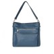 Leather Shoulder Bag with Front Pockets -Made in Italy-