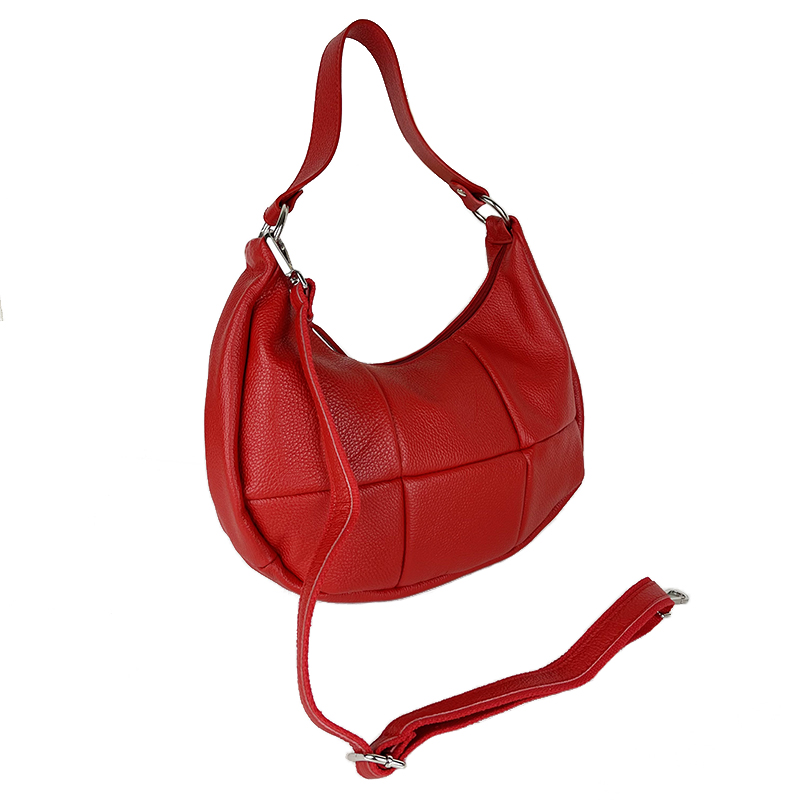 Shoulder Bag in Matelassé Effect Leather -Made in Italy-