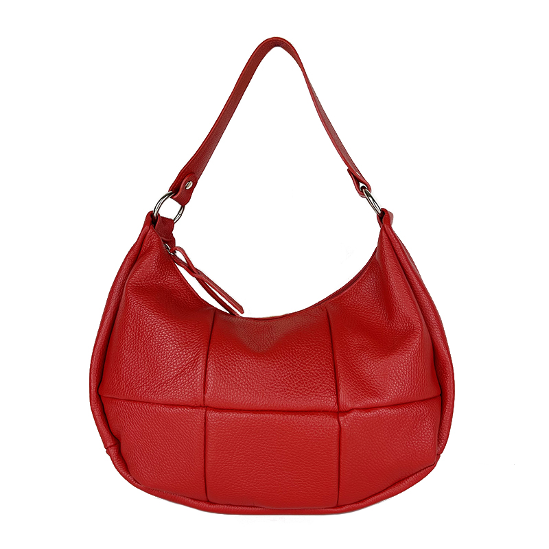 Shoulder Bag in Matelassé Effect Leather -Made in Italy-