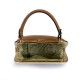 Leather Handbag with Snap Closure -Made in Italy-