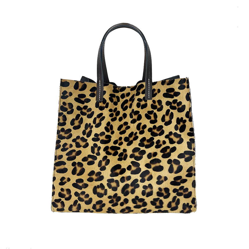 Borsa Shopping a Mano in Cavallino Animalier -Made in Italy-