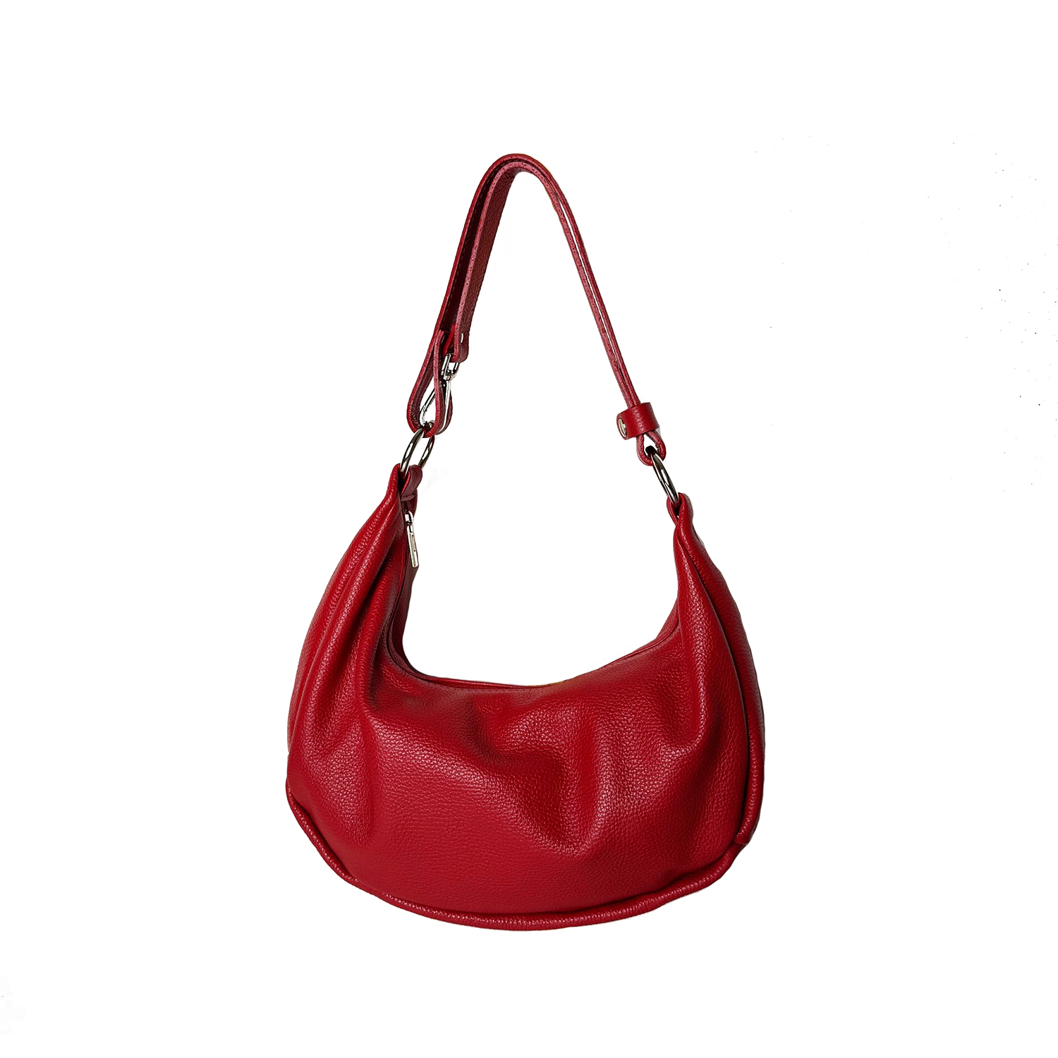 Genuine Leather Hobo Bag Convertible Shoulder Strap -Made in Italy- Genuine Leather Hobo Bag Convertible Shoulder Strap -Made in Italy-