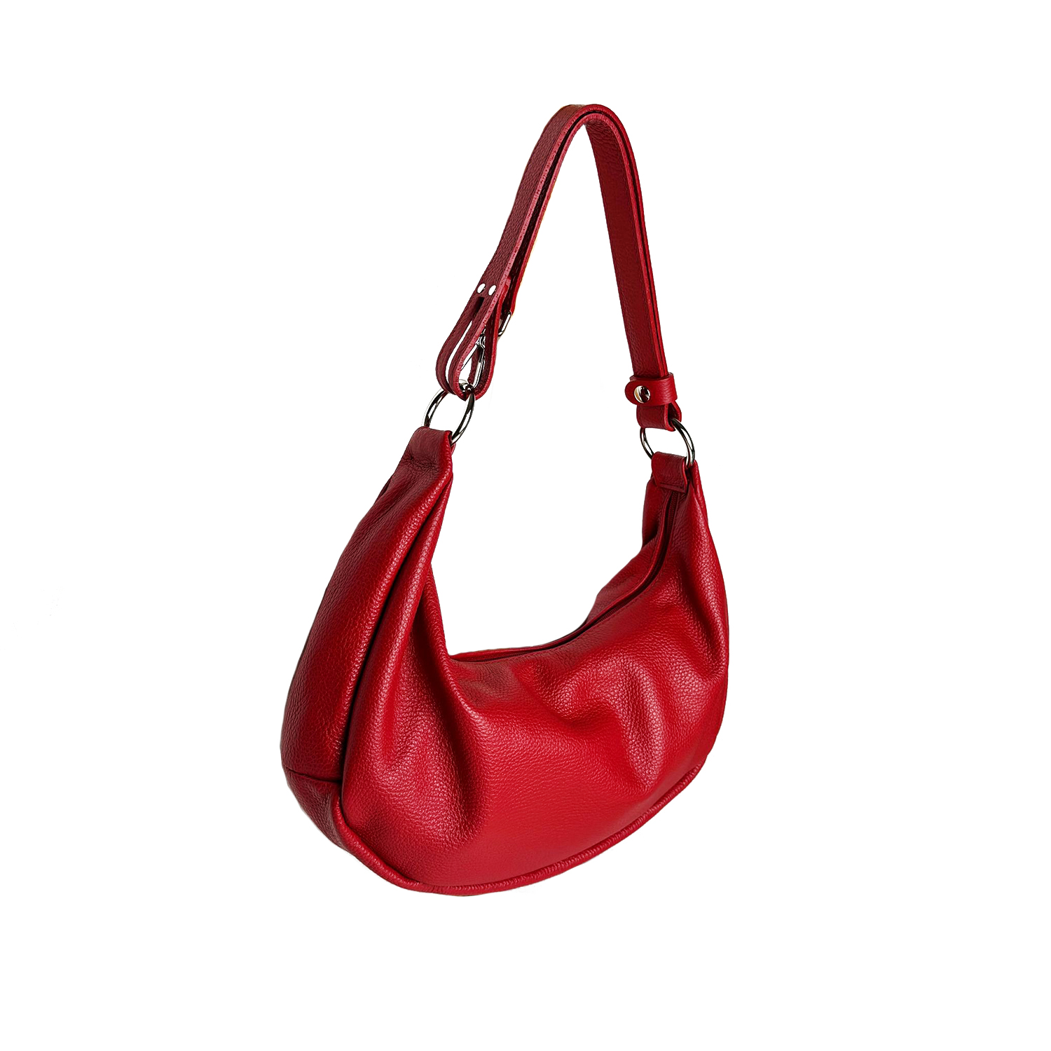 Genuine Leather Hobo Bag Convertible Shoulder Strap -Made in Italy- Genuine Leather Hobo Bag Convertible Shoulder Strap -Made in Italy-