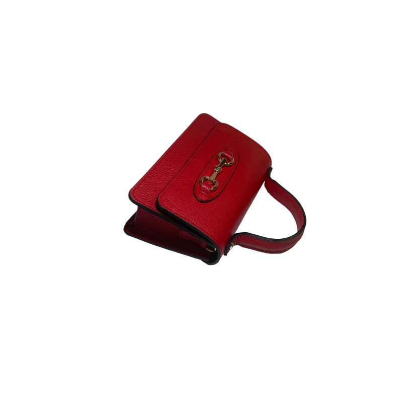 Mini Borsa in Vera Pelle con Fibbia Frontale -Made in Italy- 