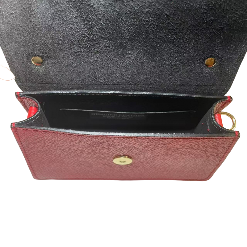 Mini Borsa in Vera Pelle con Fibbia Frontale -Made in Italy- 