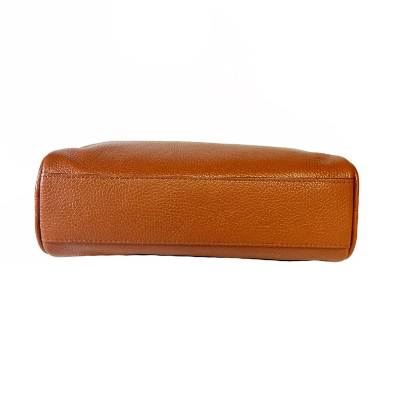 Borsa a Spalla e Tracolla con Patta in Vera Pelle -Made in Italy-