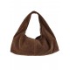 Borsa Hobo in Suede con Borchie Dorate – Borse in Pelle Made in Italy all’Ingrosso