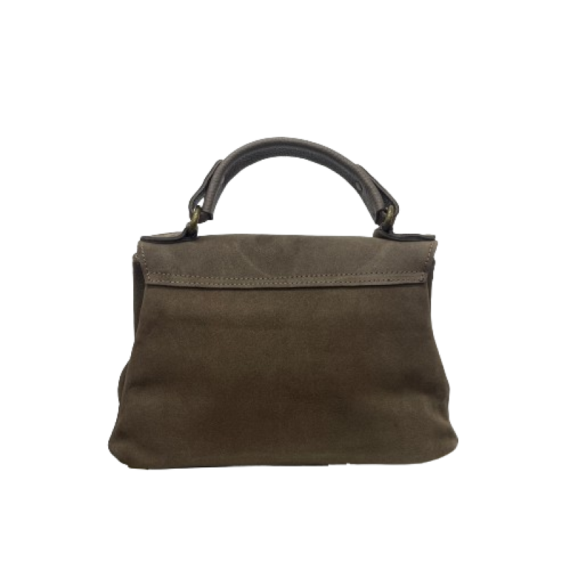Borsa Satchel con Frange in Vera Pelle Camoscio con Tracolla Made in Italy Borsa Satchel con Frange in Vera Pelle Camoscio con Tracolla Made in Italy