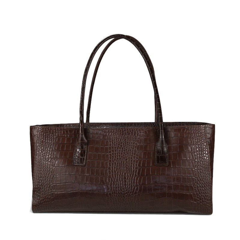 Borsa a Spalla in Vera Pelle Stampa Coccodrillo Made in Italy Borsa a Spalla in Vera Pelle Stampa Coccodrillo Made in Italy
