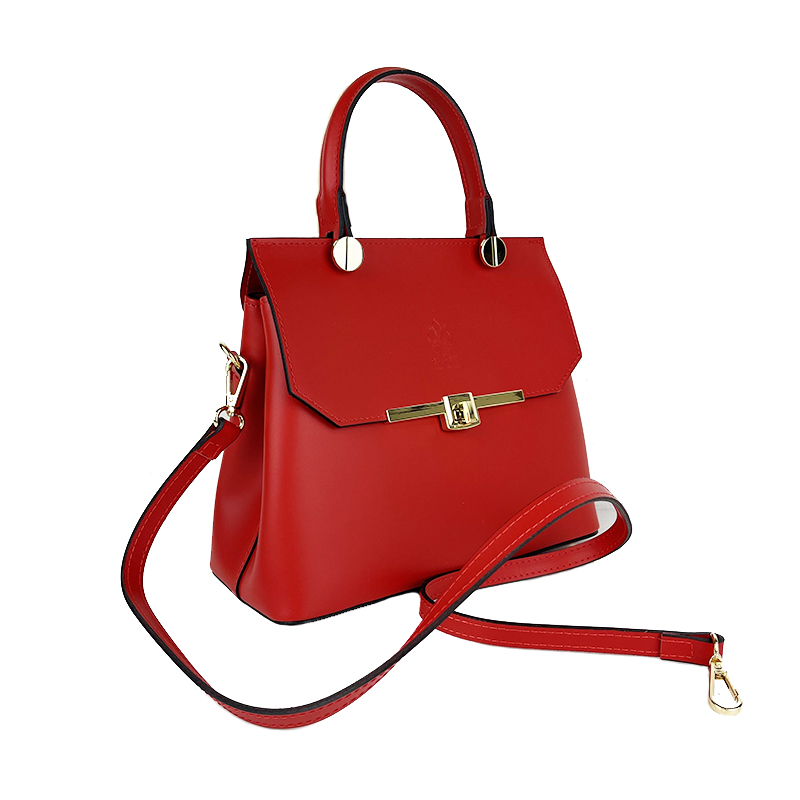 Smooth Leather Handbag -Made in Italy-