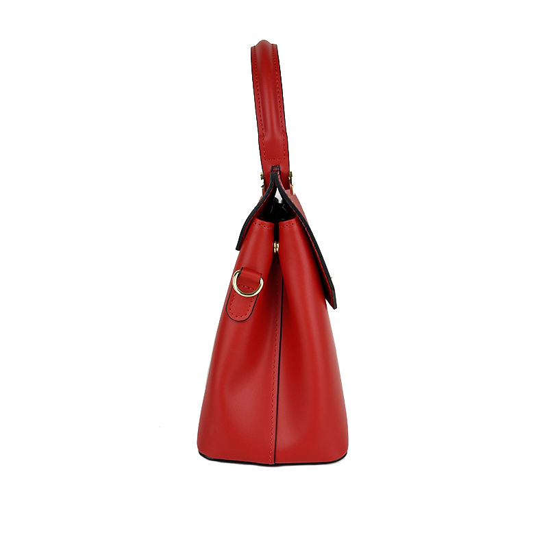 Smooth Leather Handbag -Made in Italy-