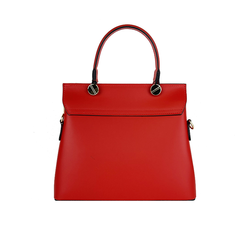 Smooth Leather Handbag -Made in Italy-