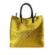Borsa Shopping Pelle Metallizzata Stampa Borchie -Made in Italy-