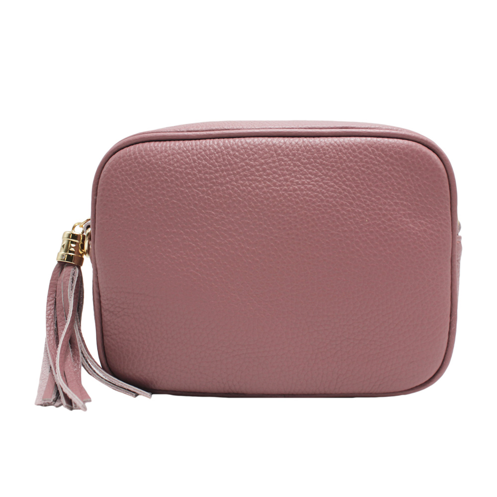 Leather Shoulder Bag -Made in Italy- Leather Shoulder Bag -Made in Italy-