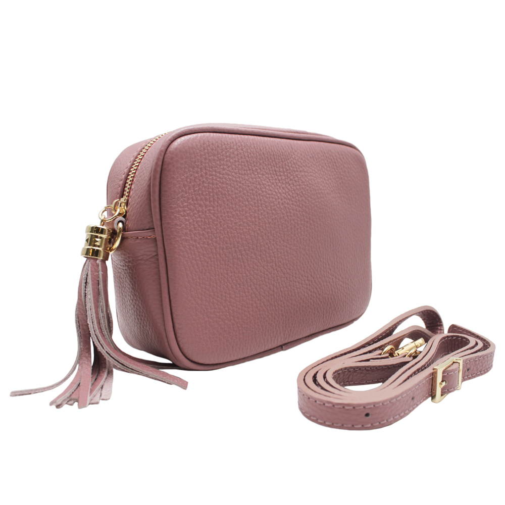 Leather Shoulder Bag -Made in Italy- Leather Shoulder Bag -Made in Italy-